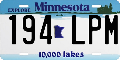 MN license plate 194LPM