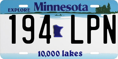 MN license plate 194LPN
