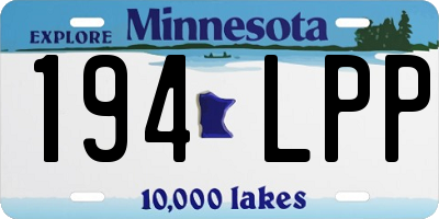 MN license plate 194LPP