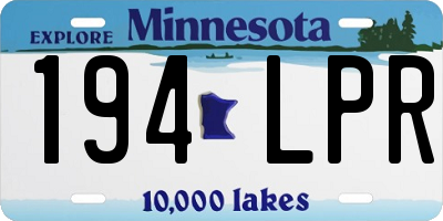 MN license plate 194LPR