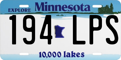 MN license plate 194LPS