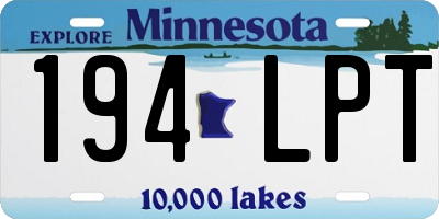 MN license plate 194LPT