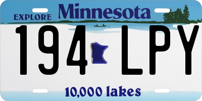 MN license plate 194LPY