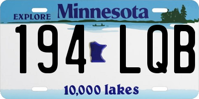MN license plate 194LQB