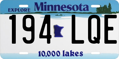 MN license plate 194LQE