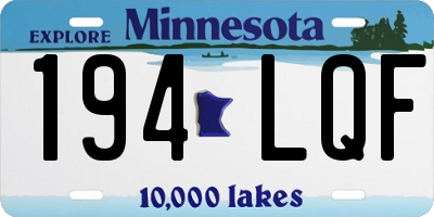 MN license plate 194LQF