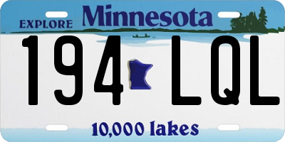 MN license plate 194LQL
