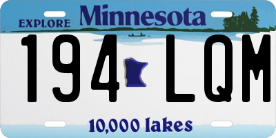 MN license plate 194LQM