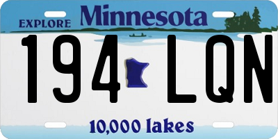 MN license plate 194LQN