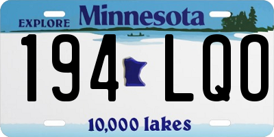 MN license plate 194LQO