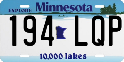 MN license plate 194LQP