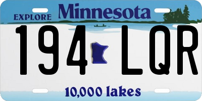 MN license plate 194LQR