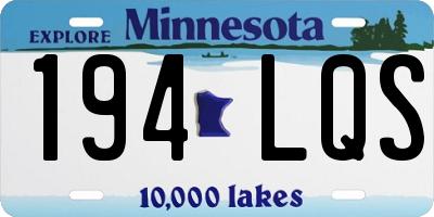 MN license plate 194LQS