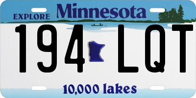 MN license plate 194LQT