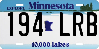 MN license plate 194LRB