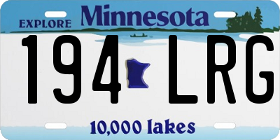 MN license plate 194LRG