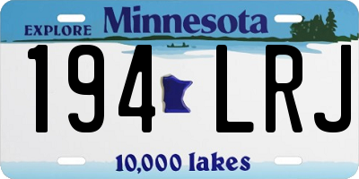 MN license plate 194LRJ