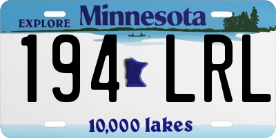 MN license plate 194LRL