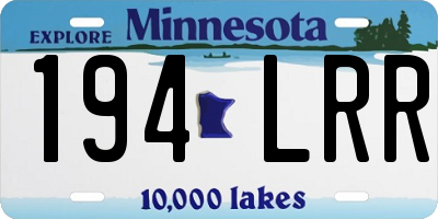 MN license plate 194LRR