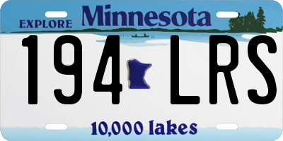 MN license plate 194LRS