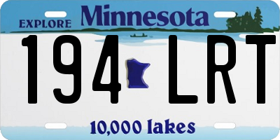 MN license plate 194LRT