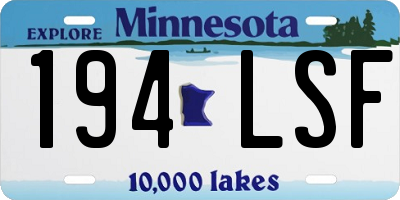 MN license plate 194LSF