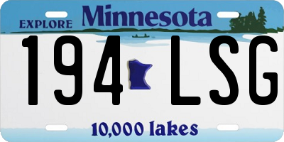 MN license plate 194LSG