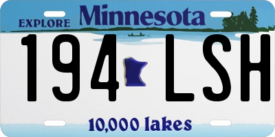 MN license plate 194LSH