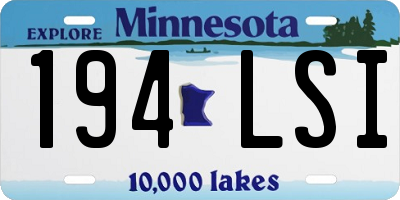 MN license plate 194LSI