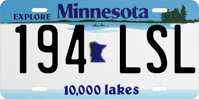 MN license plate 194LSL