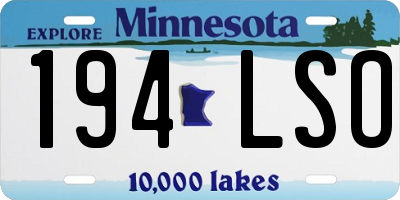 MN license plate 194LSO