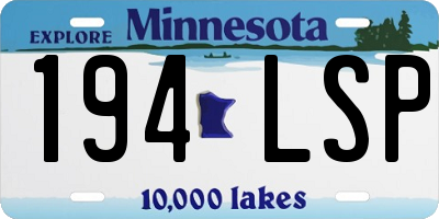 MN license plate 194LSP