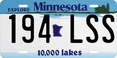 MN license plate 194LSS