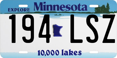 MN license plate 194LSZ