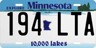 MN license plate 194LTA
