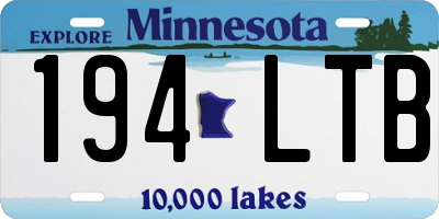 MN license plate 194LTB