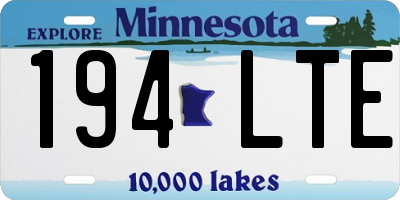 MN license plate 194LTE
