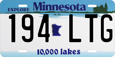 MN license plate 194LTG