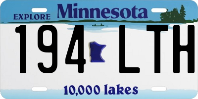 MN license plate 194LTH