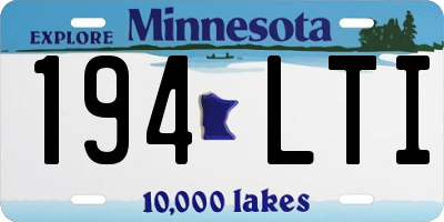 MN license plate 194LTI