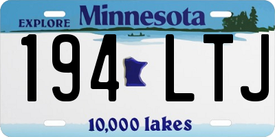 MN license plate 194LTJ