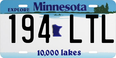 MN license plate 194LTL
