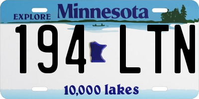 MN license plate 194LTN
