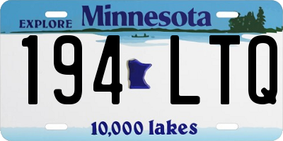 MN license plate 194LTQ