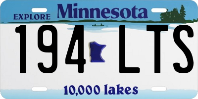MN license plate 194LTS