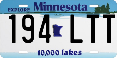 MN license plate 194LTT