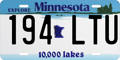 MN license plate 194LTU