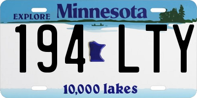 MN license plate 194LTY
