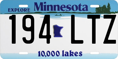 MN license plate 194LTZ
