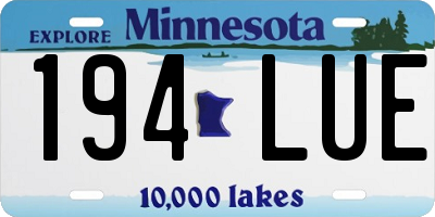 MN license plate 194LUE